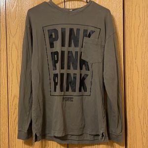 PINK army green long sleeve